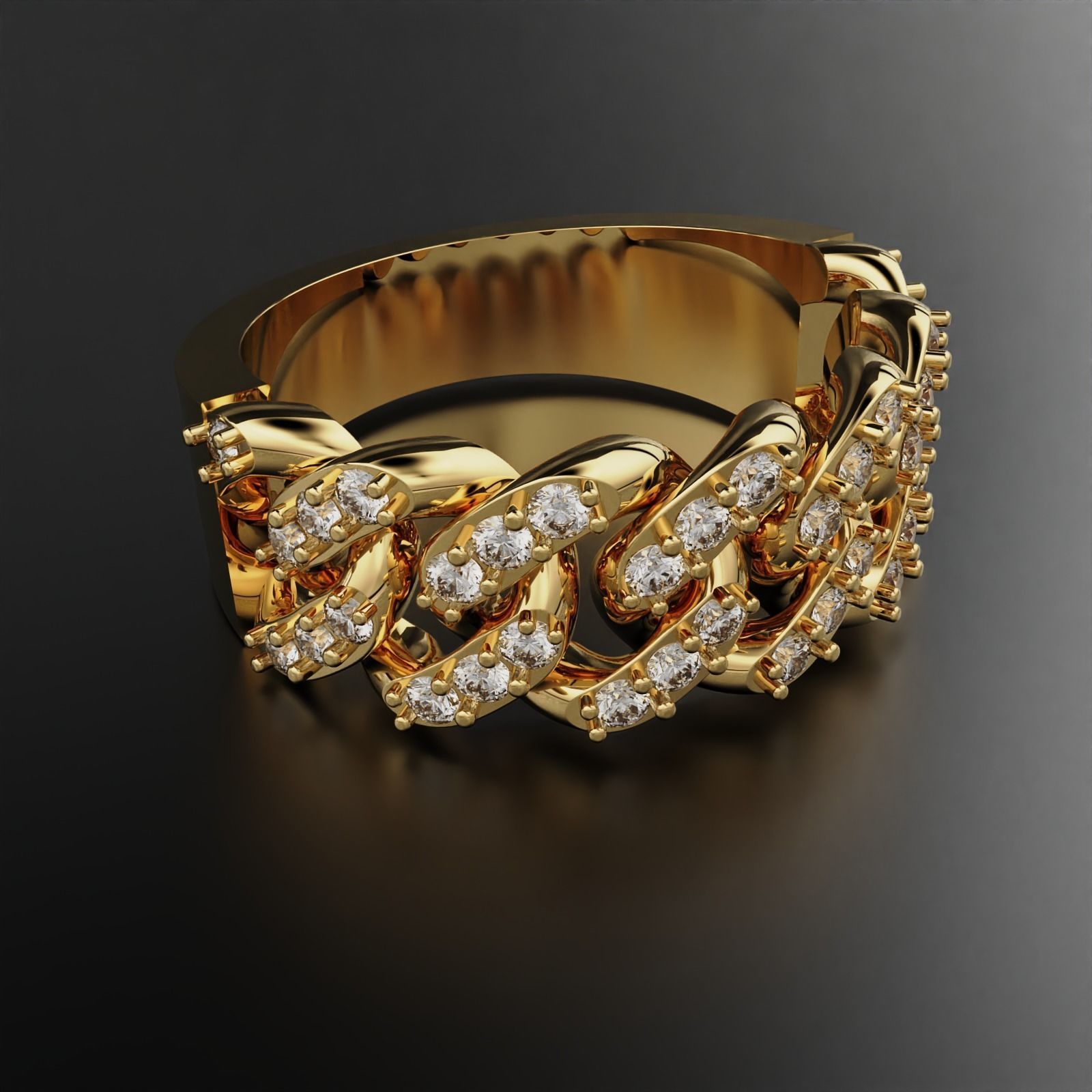 Cuban Ring 3D print model_7