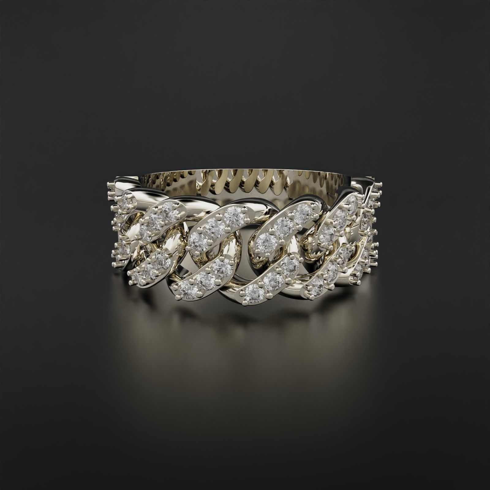 Cuban Ring 3D print model_3