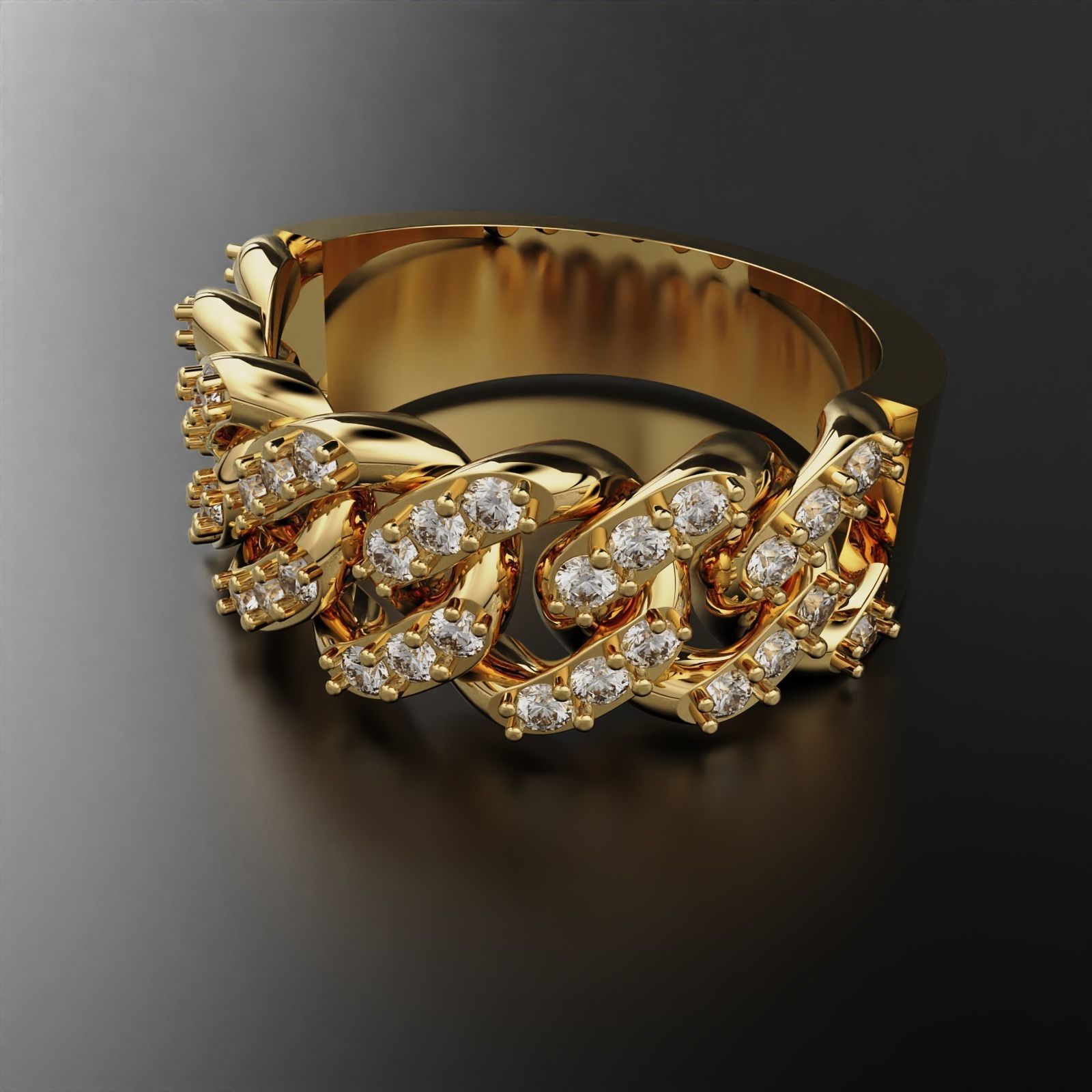 Cuban Ring 3D print model_4