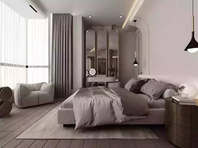 Master Bedroom Modern DV II FGM 3D model Master Bedroom Modern DV II FGM 3D model