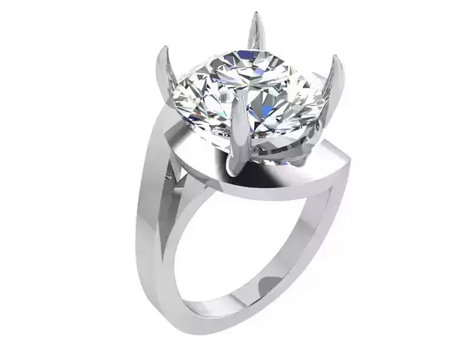 Big stone diamond ring 3469 3D print model
