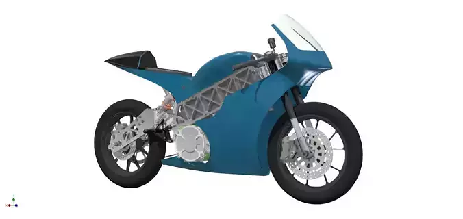 Electric Racing Motorcycle 3D model