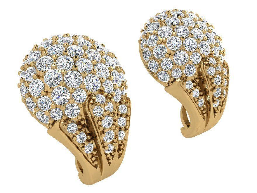 Bright earrings 3471 3D print model 3D print model_1