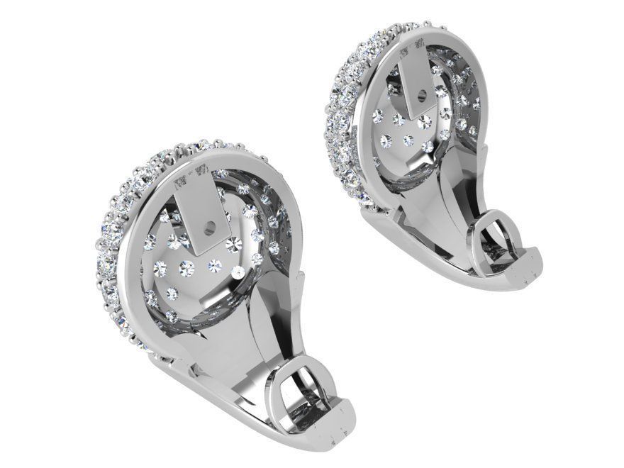 Bright earrings 3471 3D print model 3D print model_3