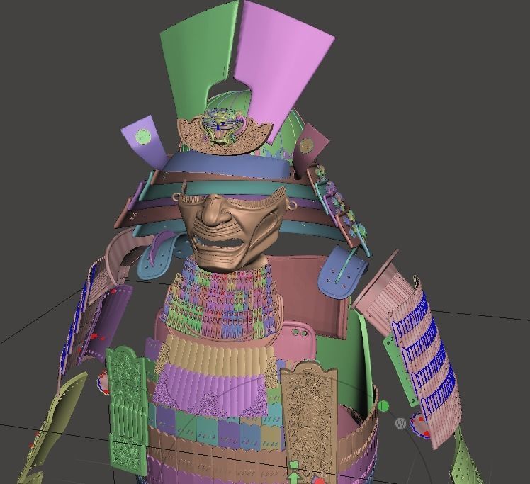 Lord Katsumoto Samurai Armor 3D print model_10