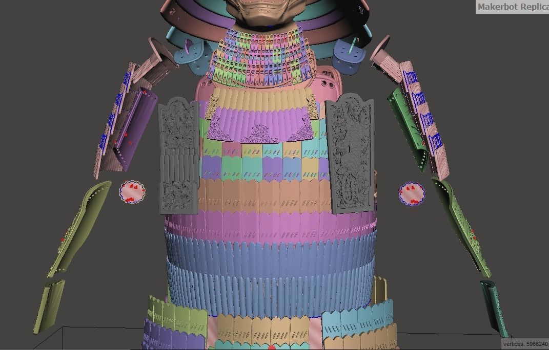 Lord Katsumoto Samurai Armor 3D print model_16