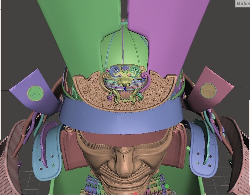 Lord Katsumoto Samurai Armor 3D print model_9