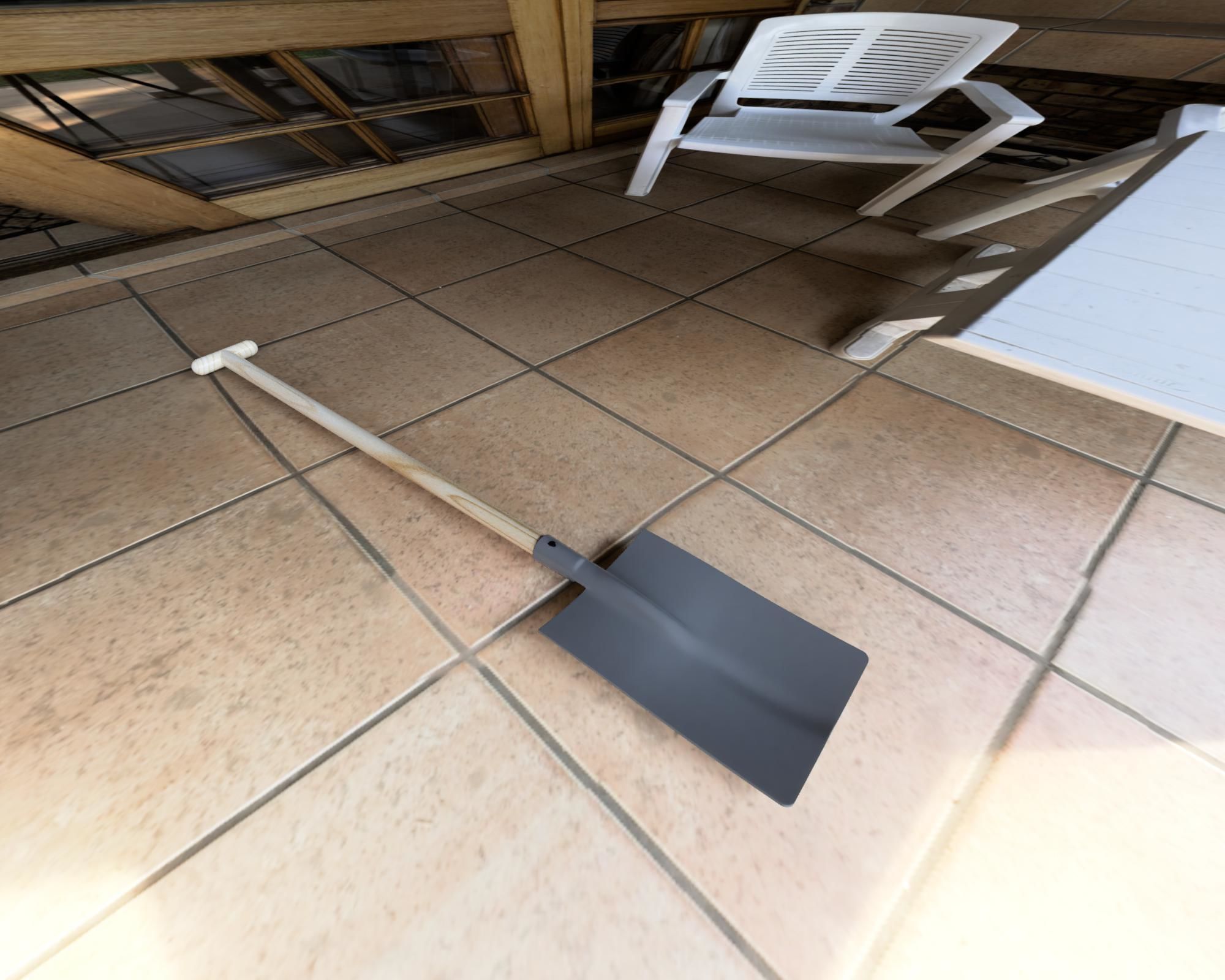 Spade garden 3D model_7