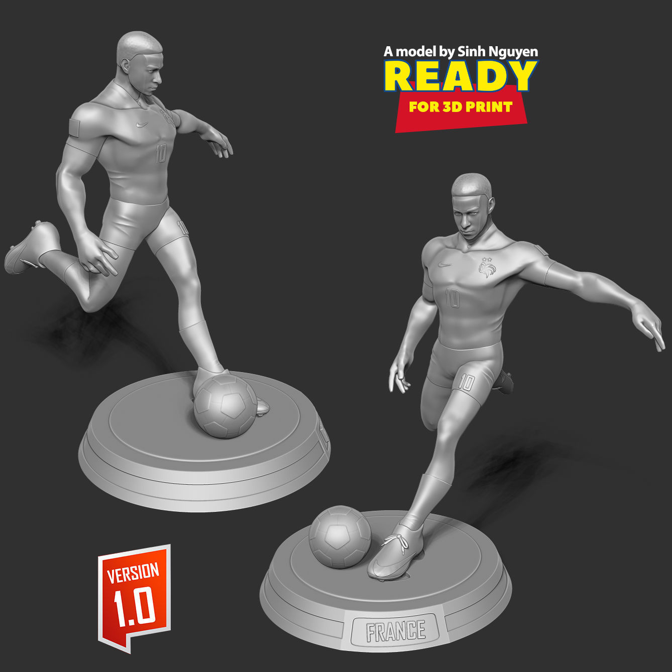 Kylian Mbappe 3D print model_5