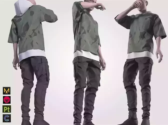 streetwear man outfit pants hoodie