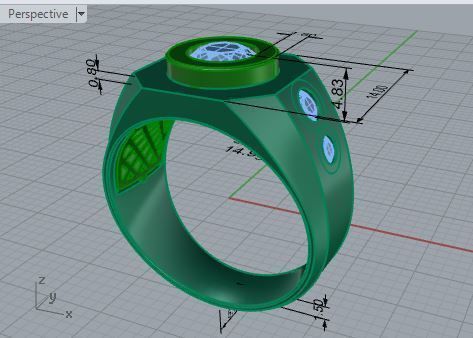 Round diamond ring 3475 3D print model 3D print model_7