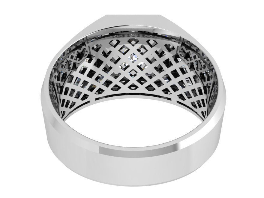 Round diamond ring 3475 3D print model 3D print model_3