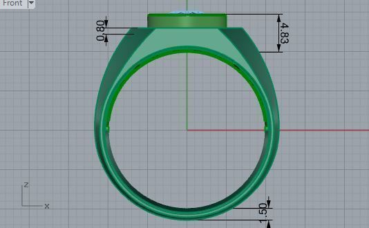 Round diamond ring 3475 3D print model 3D print model_5