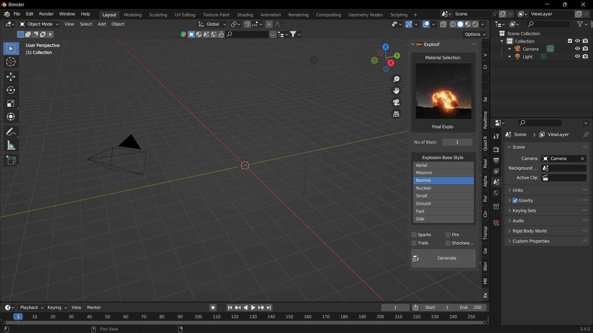 Explosif V1 Blender Addon Create Explosions in 1min 3D model CGTrader