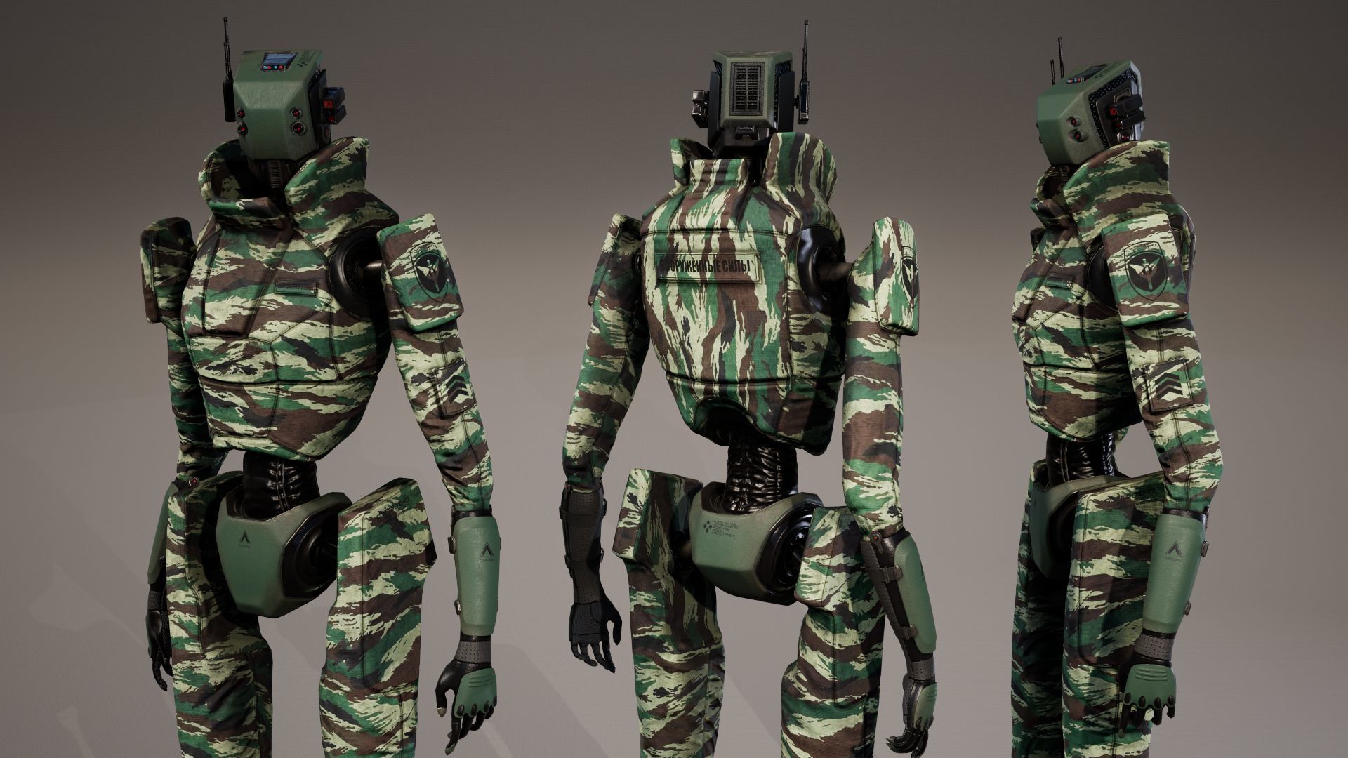 Robot 3 Low-poly 3D model_14