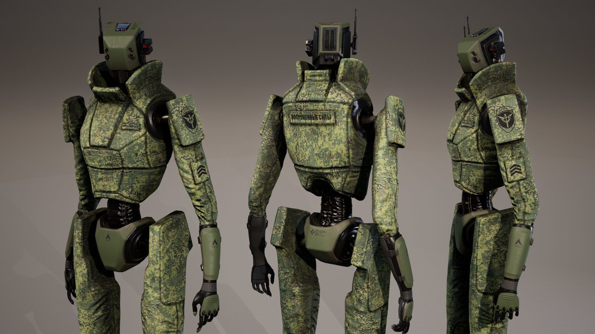 Robot 3 Low-poly 3D model_20