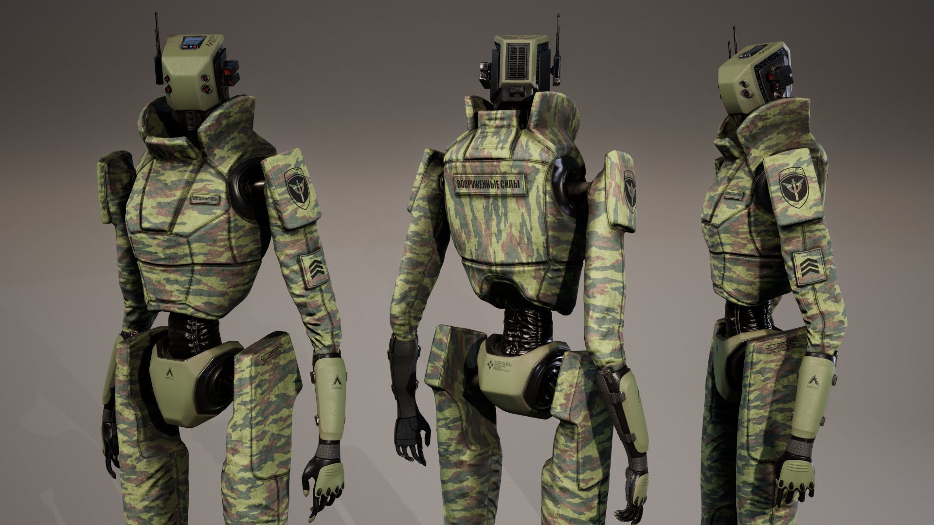 Robot 3 Low-poly 3D model_15