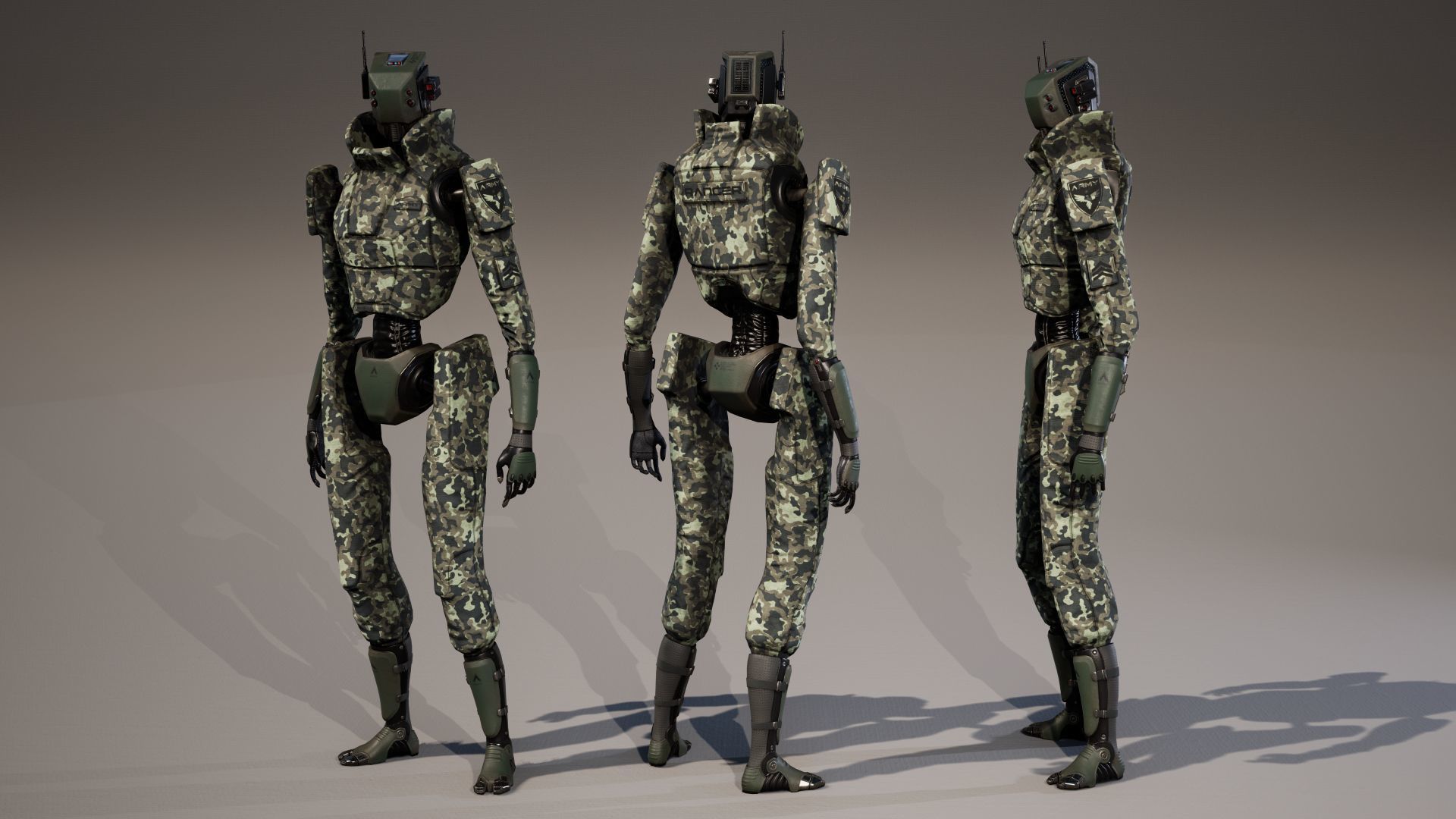 Robot 3 Low-poly 3D model_9