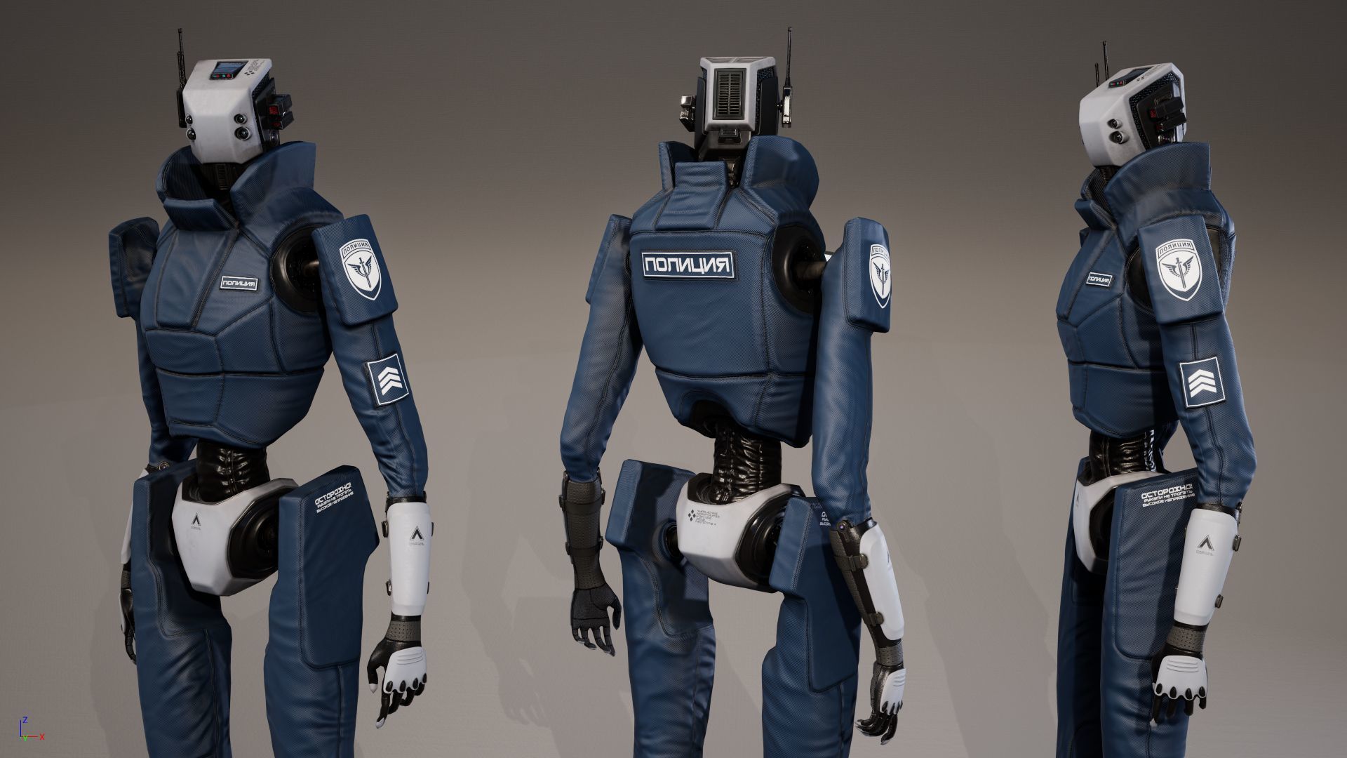 Robot 3 Low-poly 3D model_27