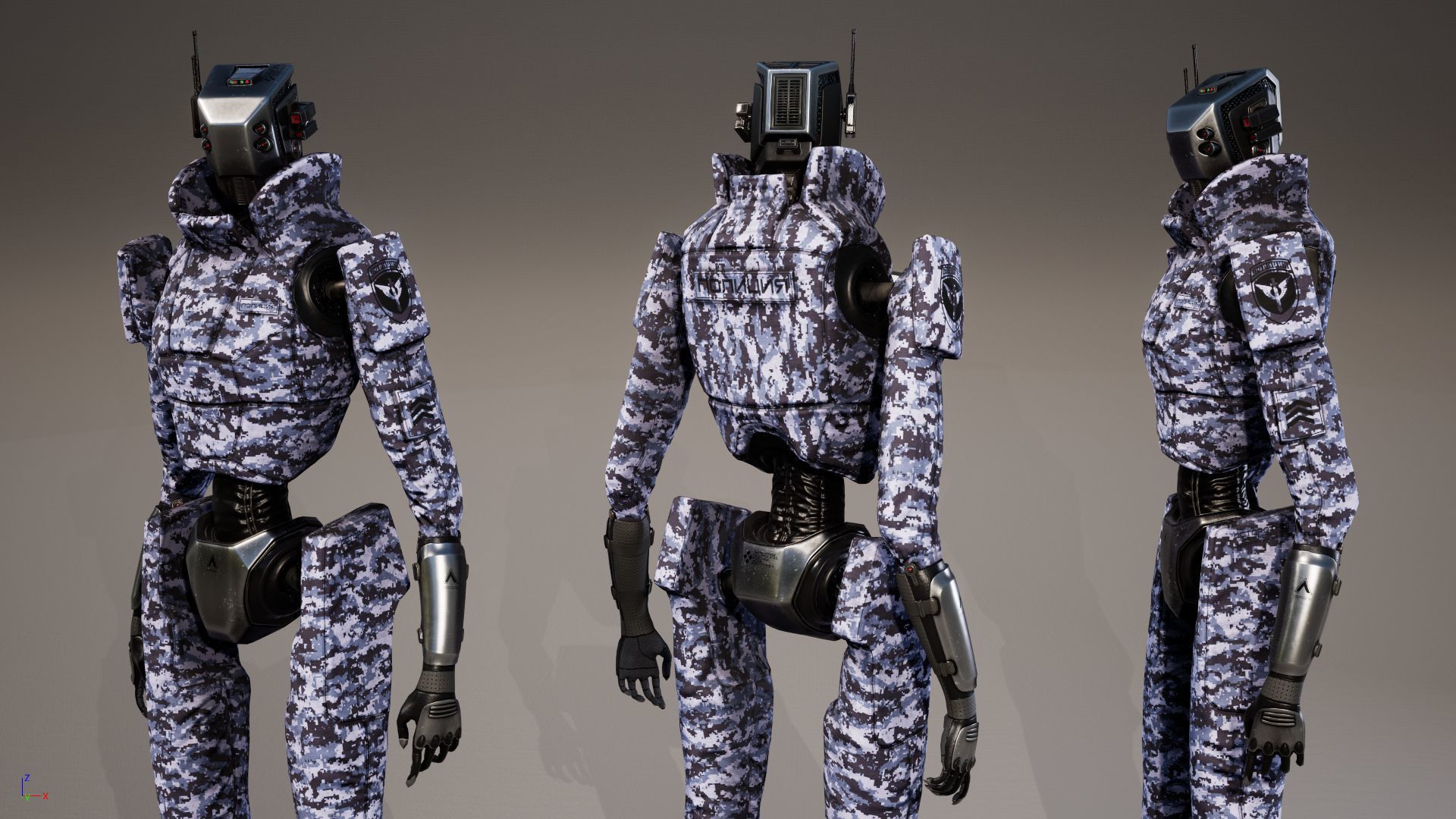 Robot 3 Low-poly 3D model_23