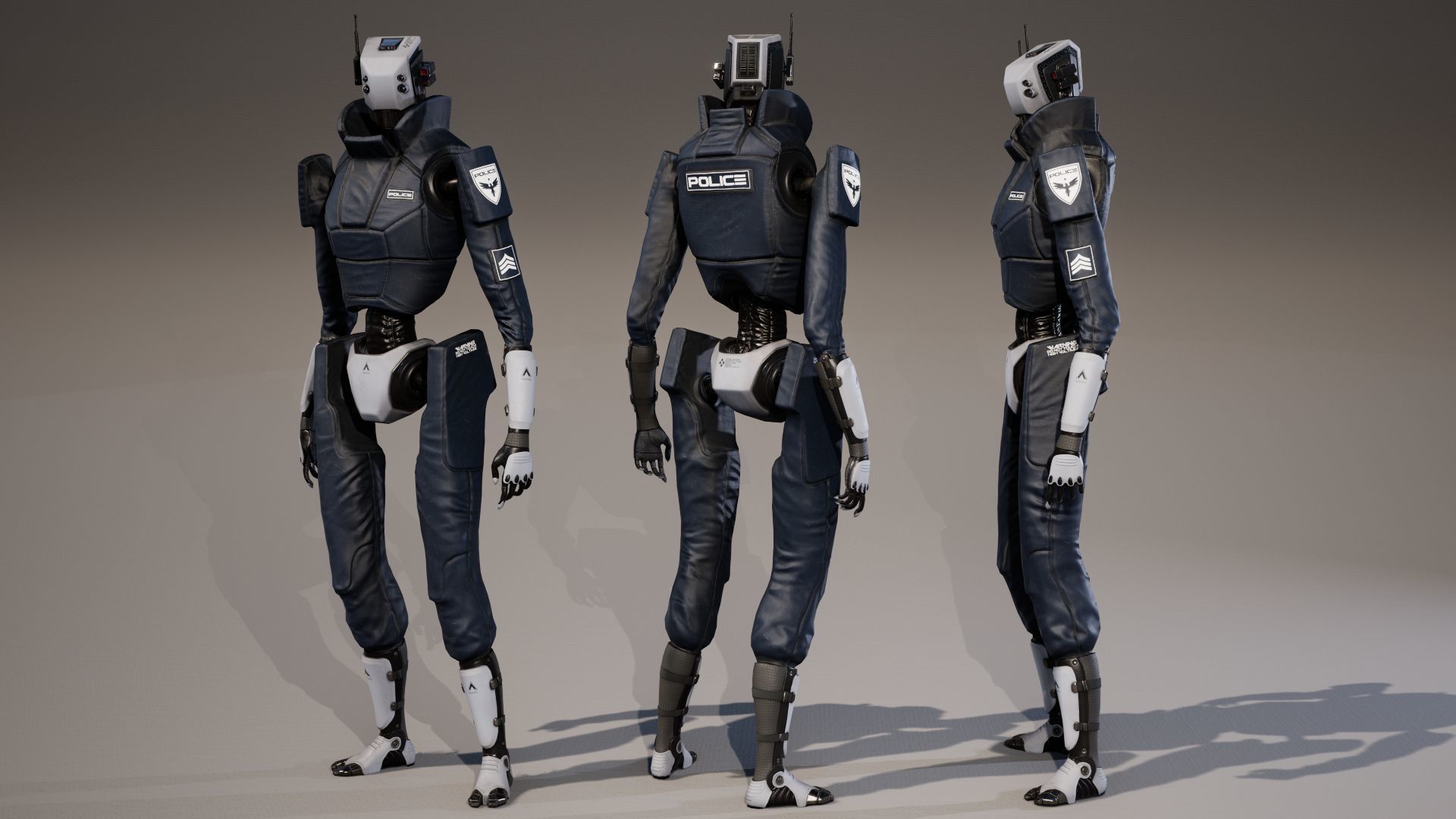 Robot 3 Low-poly 3D model_2