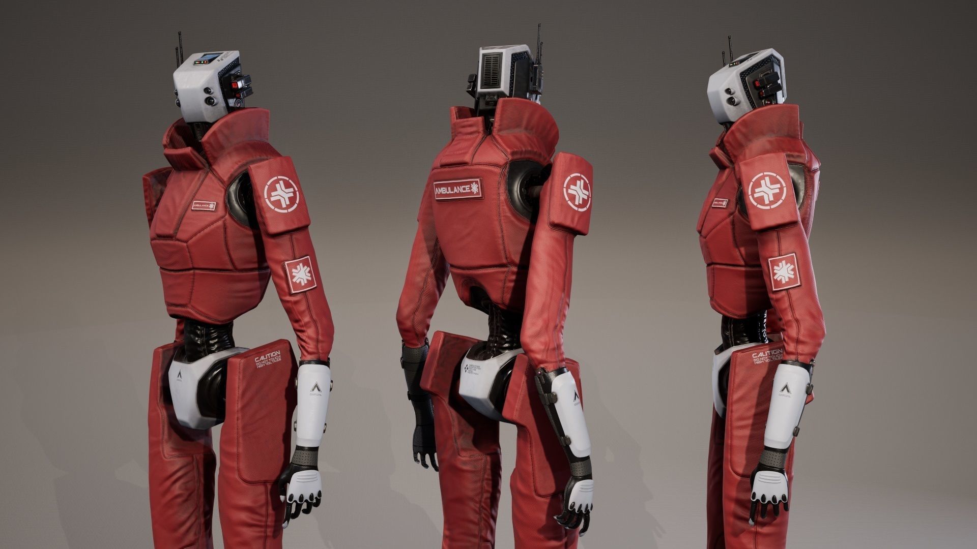 Robot 3 Low-poly 3D model_5