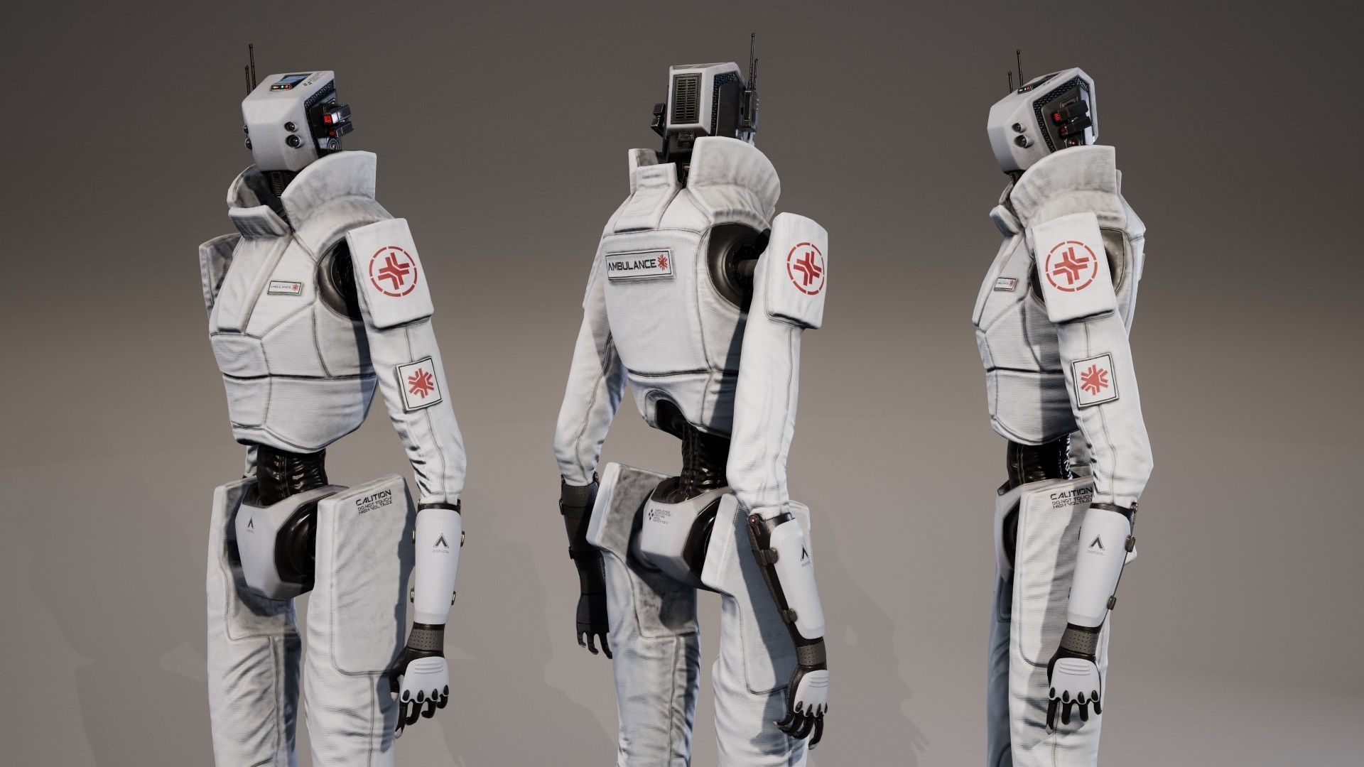 Robot 3 Low-poly 3D model_4