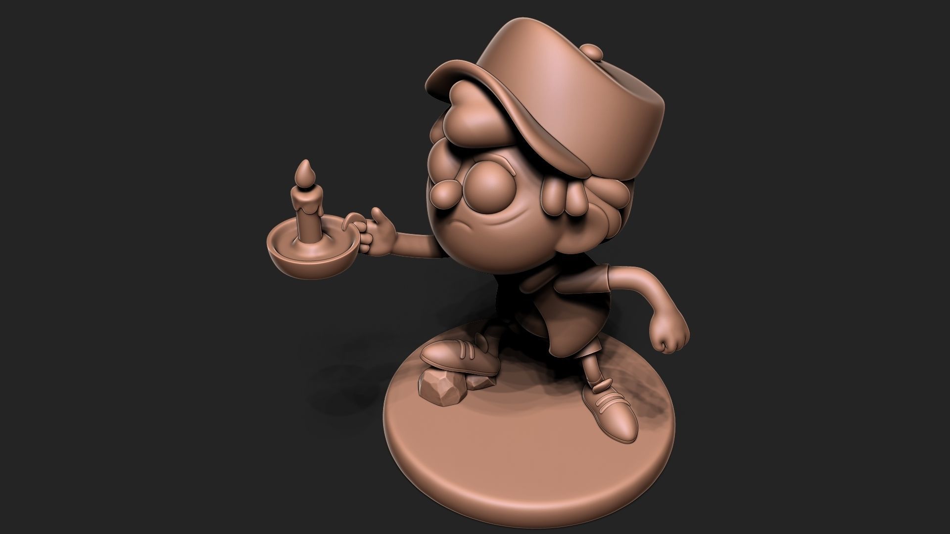Dipper Gravity Falls with base 3D print model_7