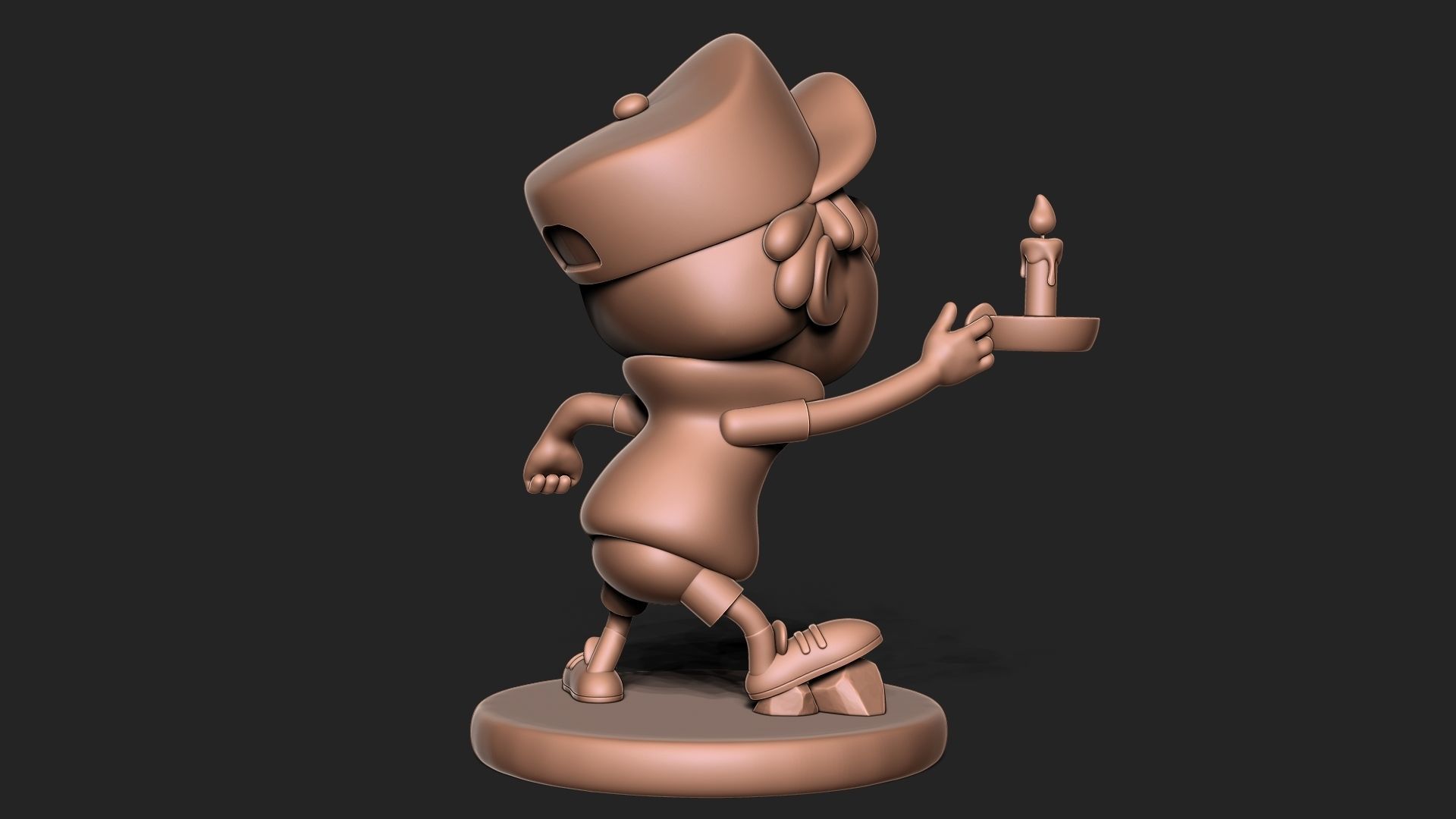 Dipper Gravity Falls with base 3D print model_4