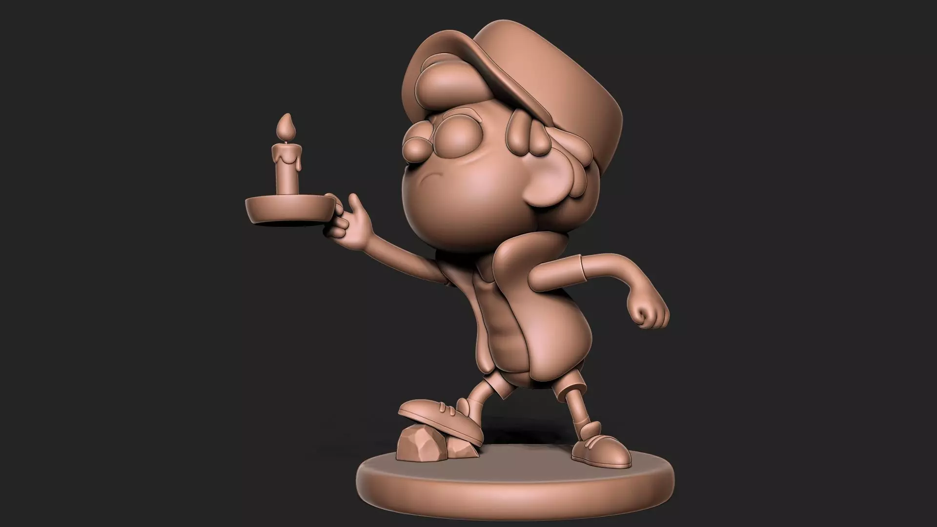 Dipper Gravity Falls with base 3D print model_0