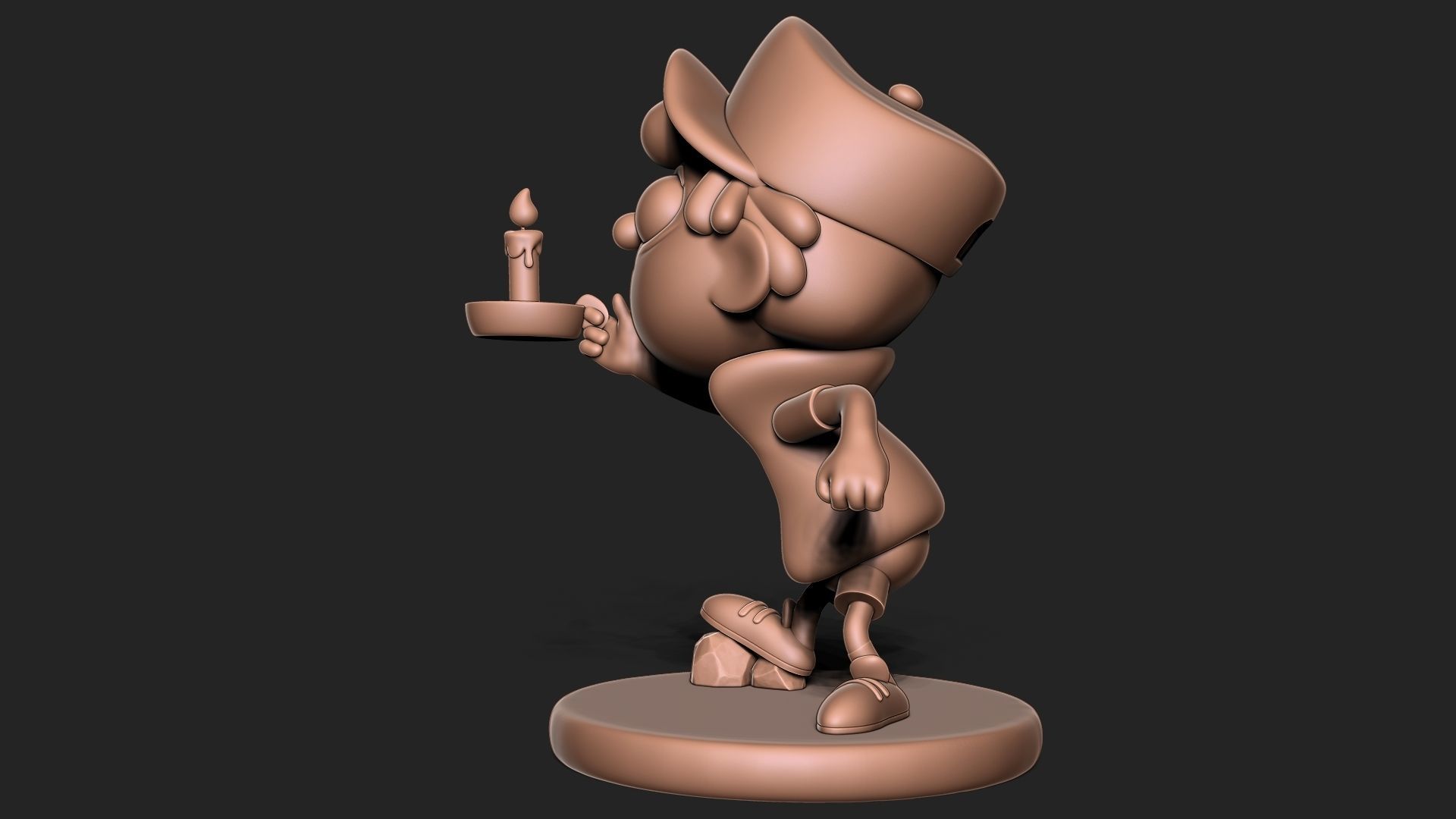 Dipper Gravity Falls with base 3D print model_6