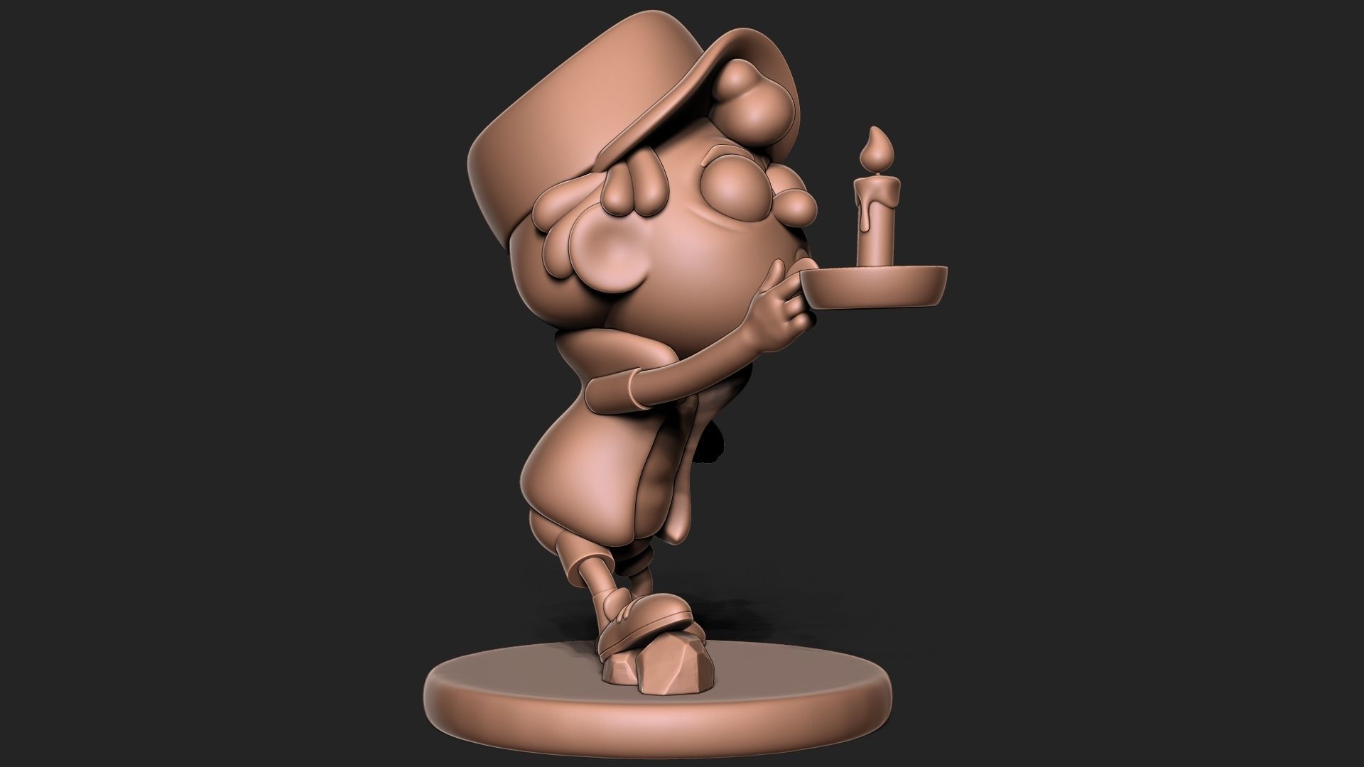 Dipper Gravity Falls with base 3D print model_2