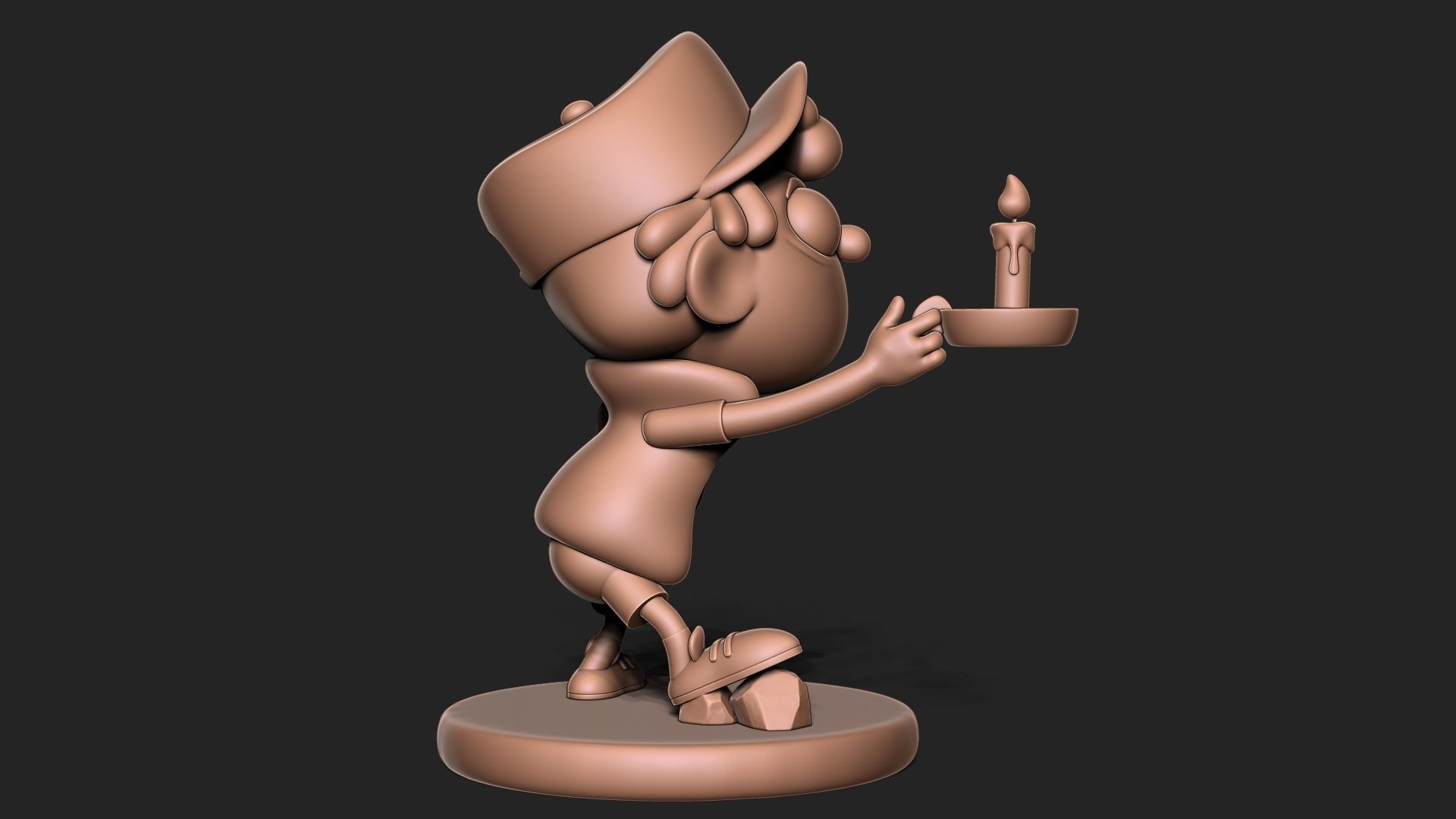 Dipper Gravity Falls with base 3D print model_3