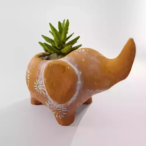 3D Elephant Plant Pot 3D model