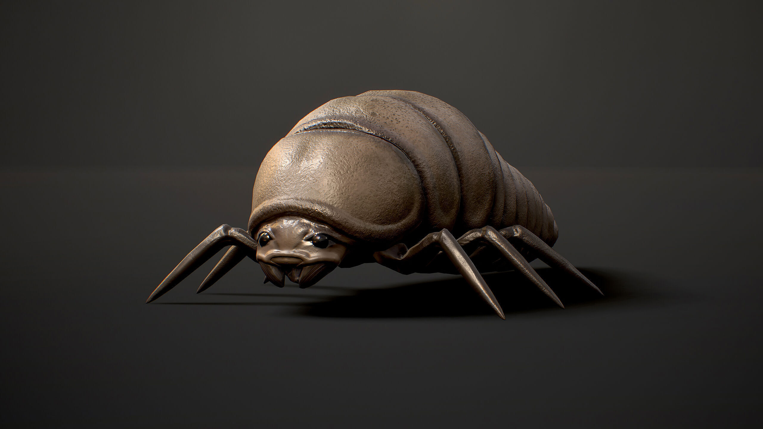 Larva insect1 - Game Ready Low-poly 3D model Low-poly 3D model_8