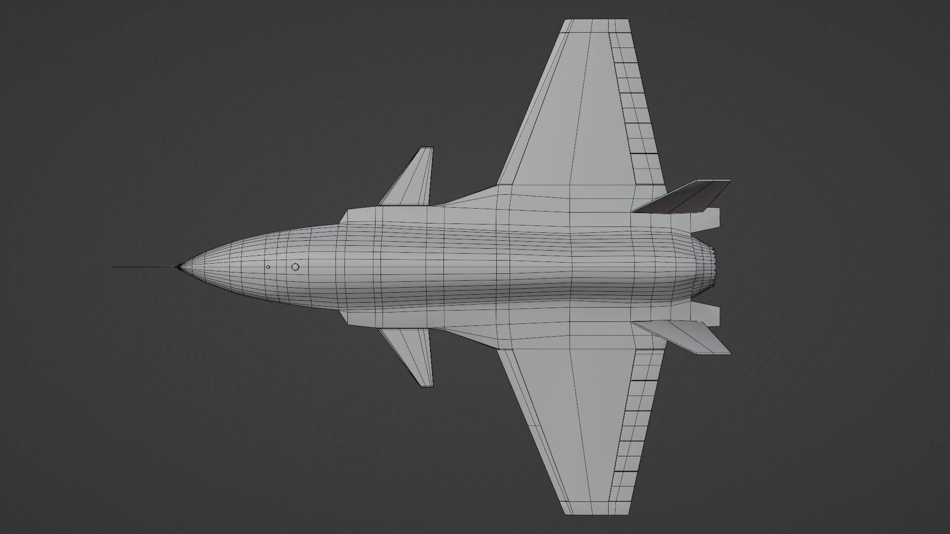 Bayraktar Kizilelma MIUS 3D rigged and  Low-poly 3D model_24