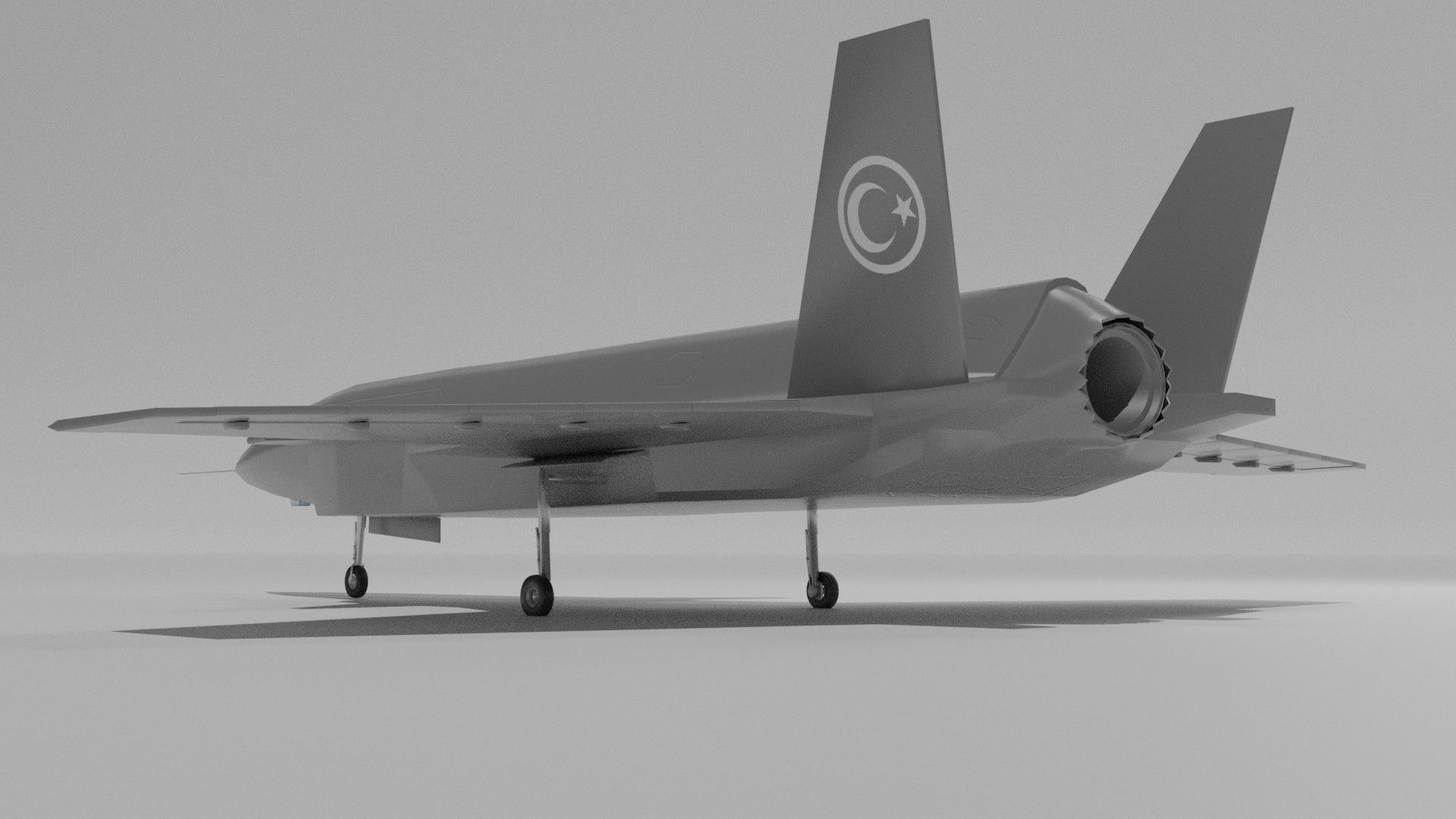 Bayraktar Kizilelma MIUS 3D rigged and  Low-poly 3D model_21