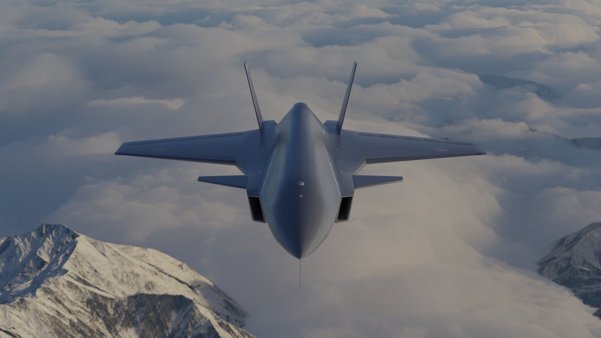 Bayraktar Kizilelma MIUS 3D rigged and  Low-poly 3D model_2