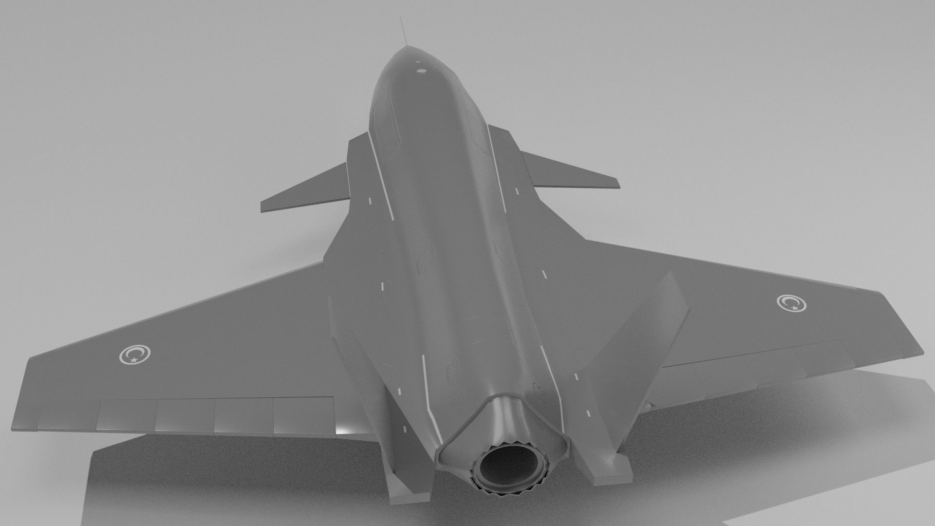 Bayraktar Kizilelma MIUS 3D rigged and  Low-poly 3D model_17