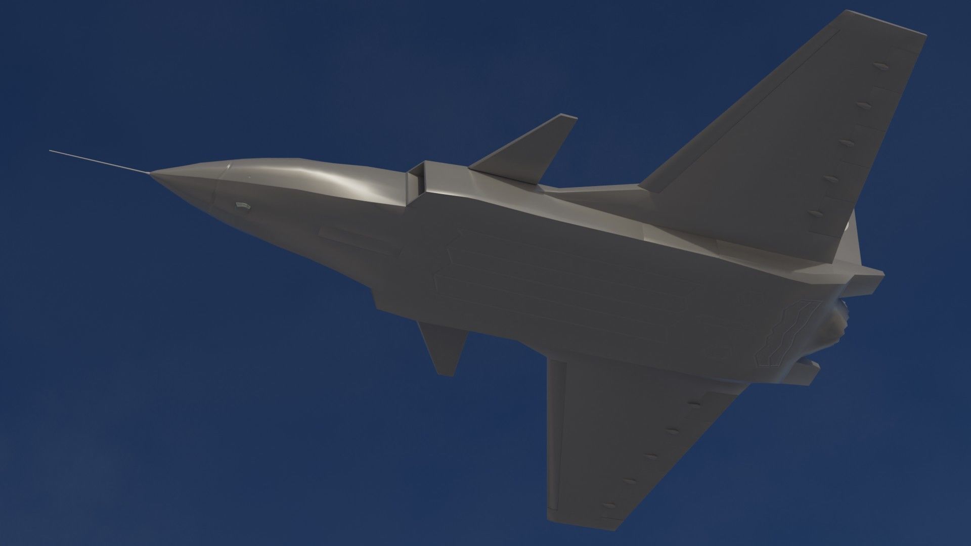 Bayraktar Kizilelma MIUS 3D rigged and  Low-poly 3D model_10