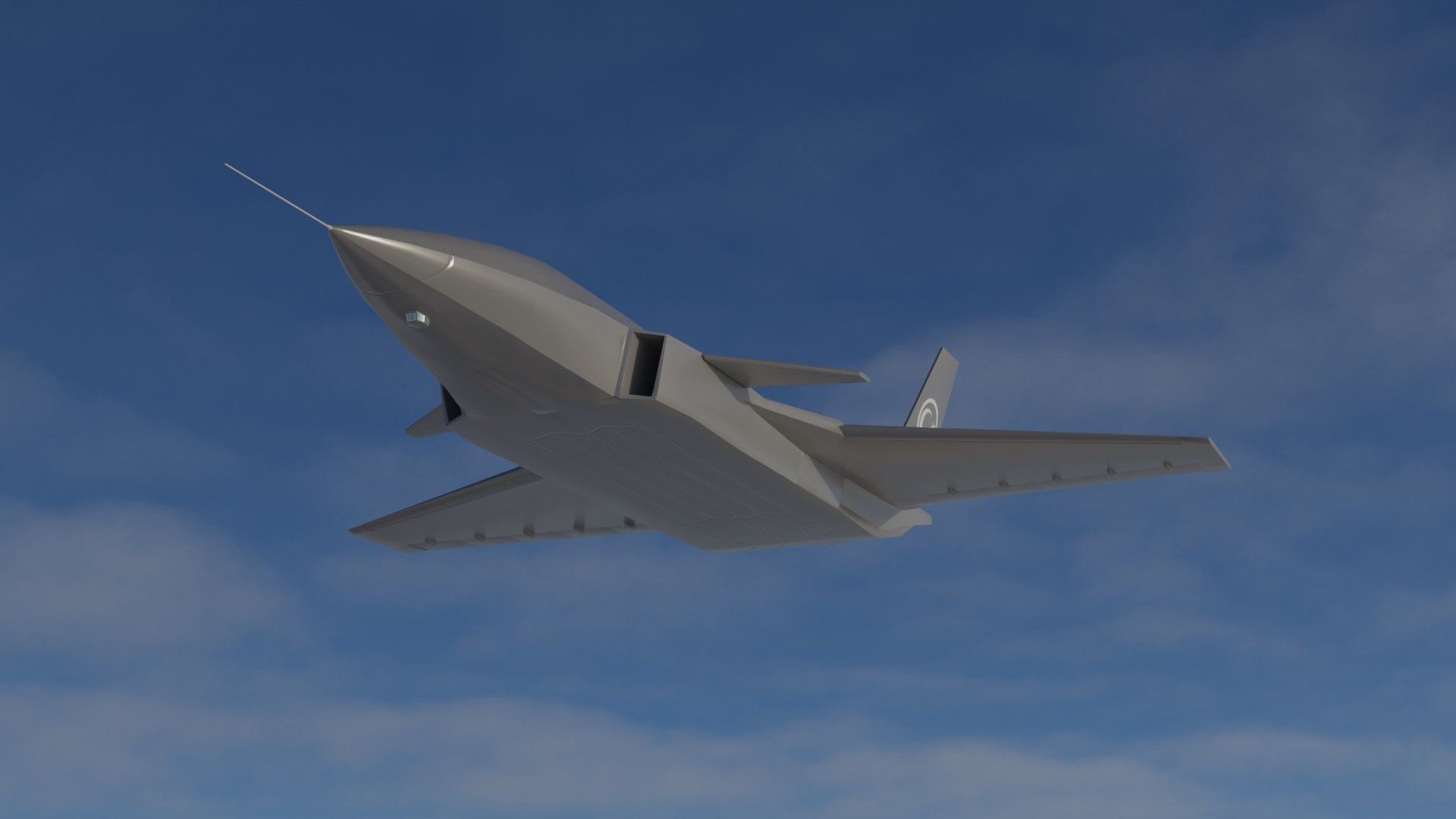 Bayraktar Kizilelma MIUS 3D rigged and  Low-poly 3D model_11