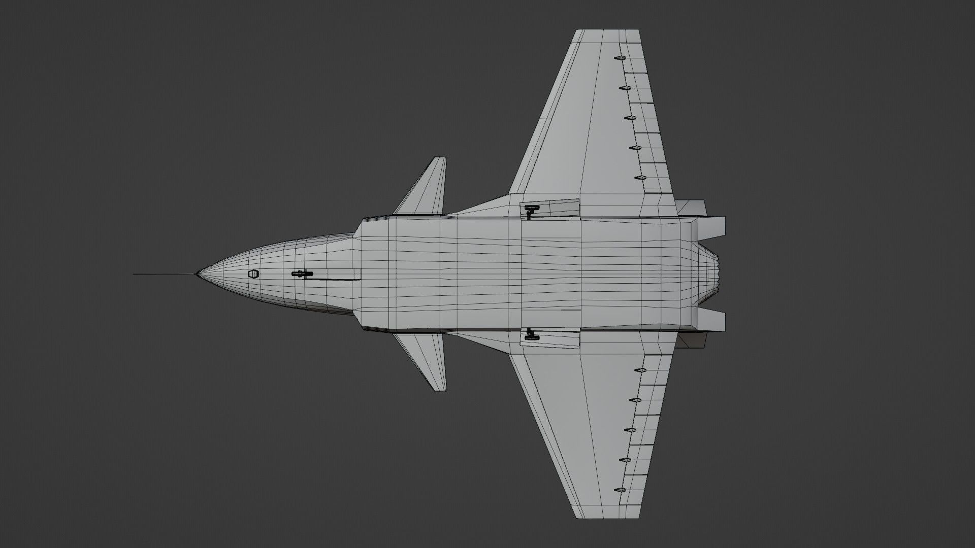 Bayraktar Kizilelma MIUS 3D rigged and  Low-poly 3D model_26