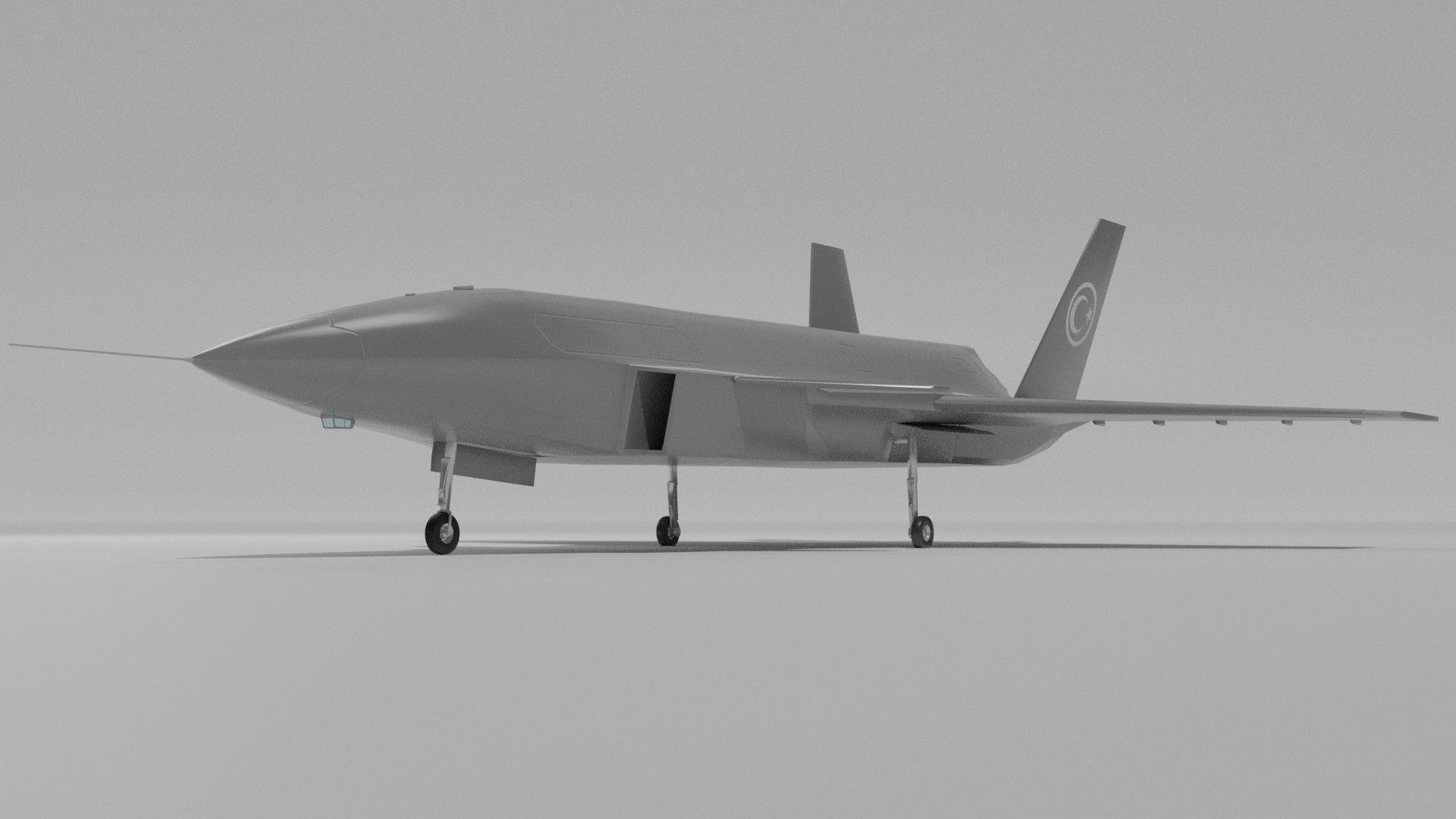 Bayraktar Kizilelma MIUS 3D rigged and  Low-poly 3D model_20