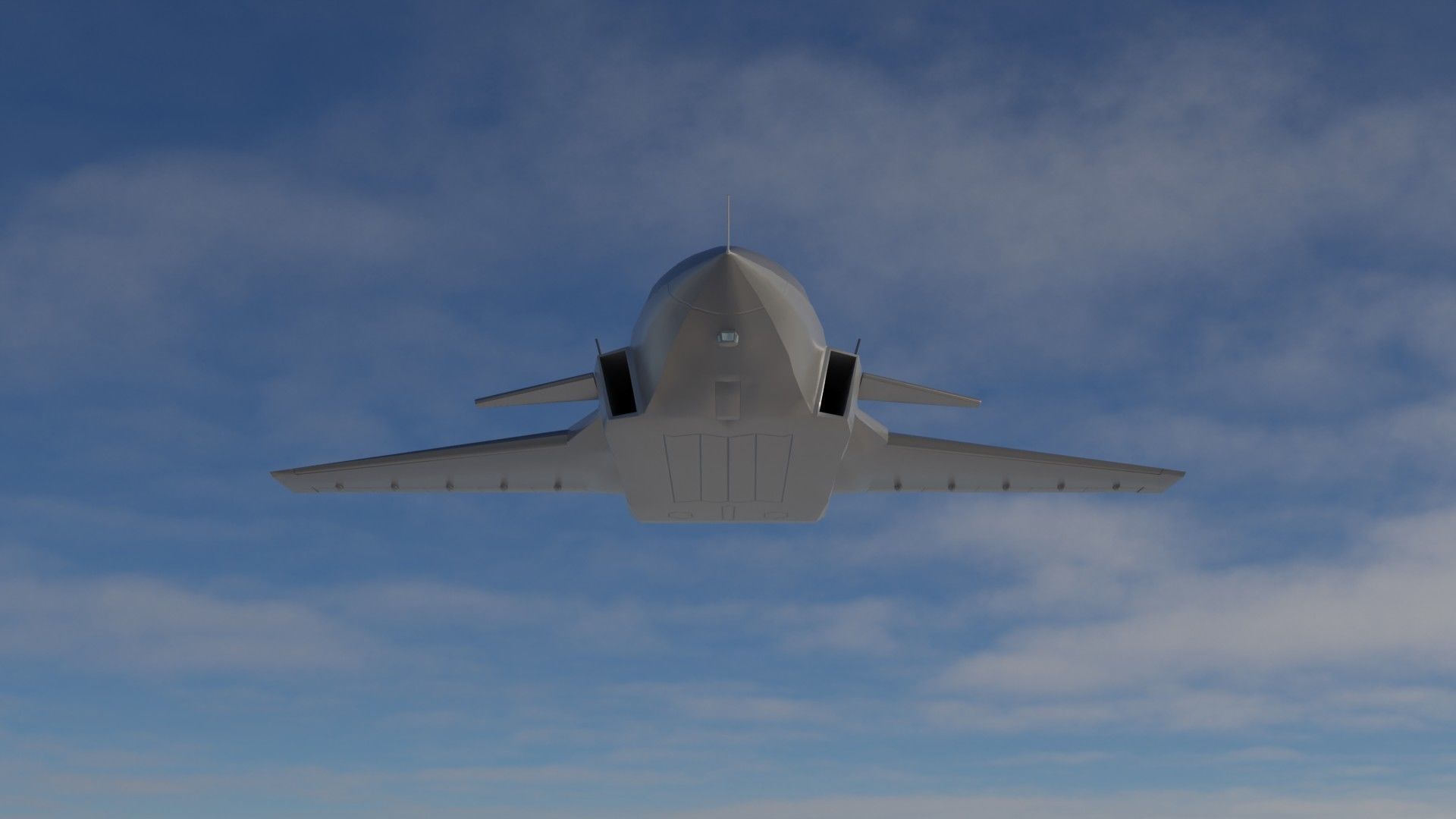 Bayraktar Kizilelma MIUS 3D rigged and  Low-poly 3D model_12