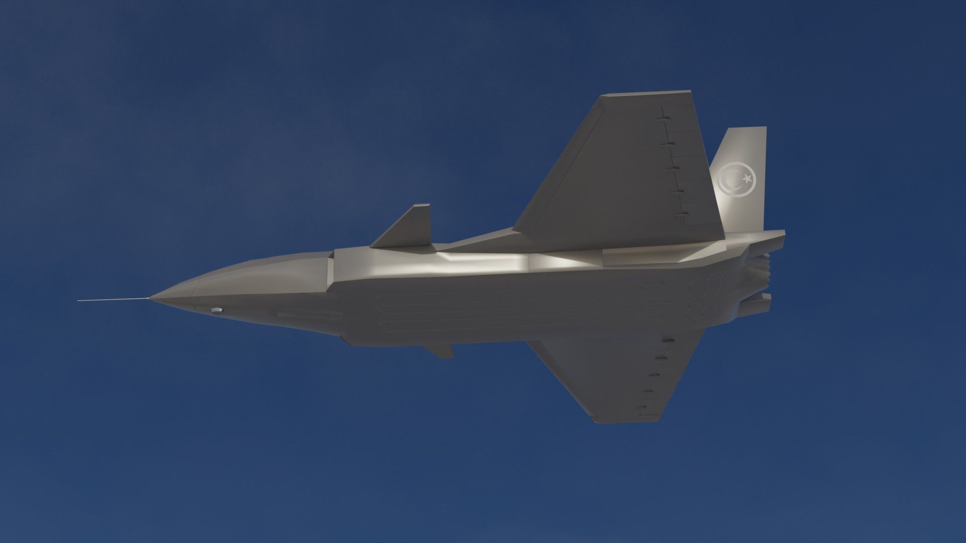 Bayraktar Kizilelma MIUS 3D rigged and  Low-poly 3D model_14