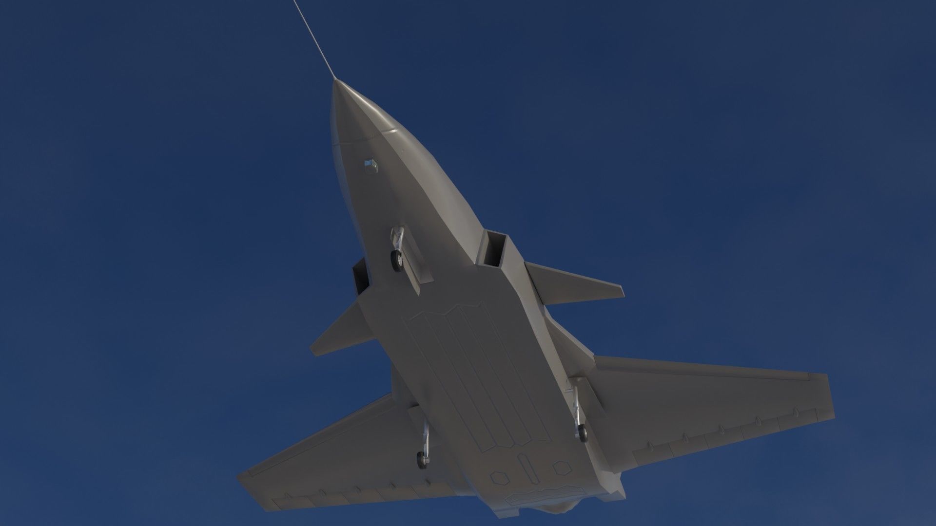 Bayraktar Kizilelma MIUS 3D rigged and  Low-poly 3D model_9