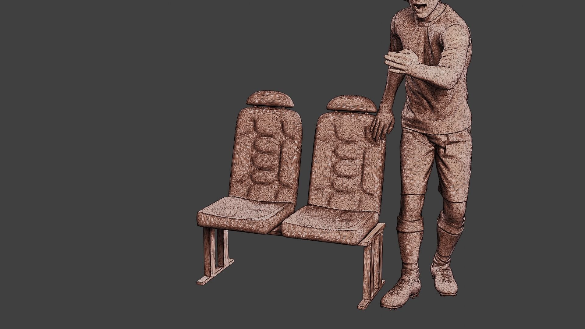 Soccer Player SP 015 3D print model_12