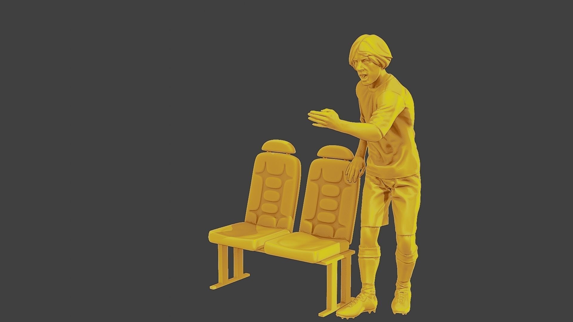 Soccer Player SP 015 3D print model_2