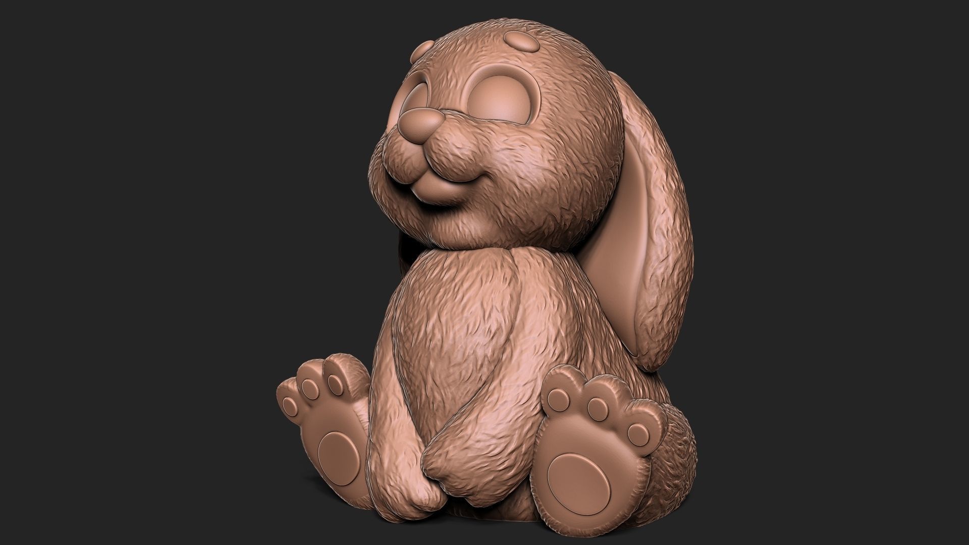 Cute Rabbit 3D print model_3