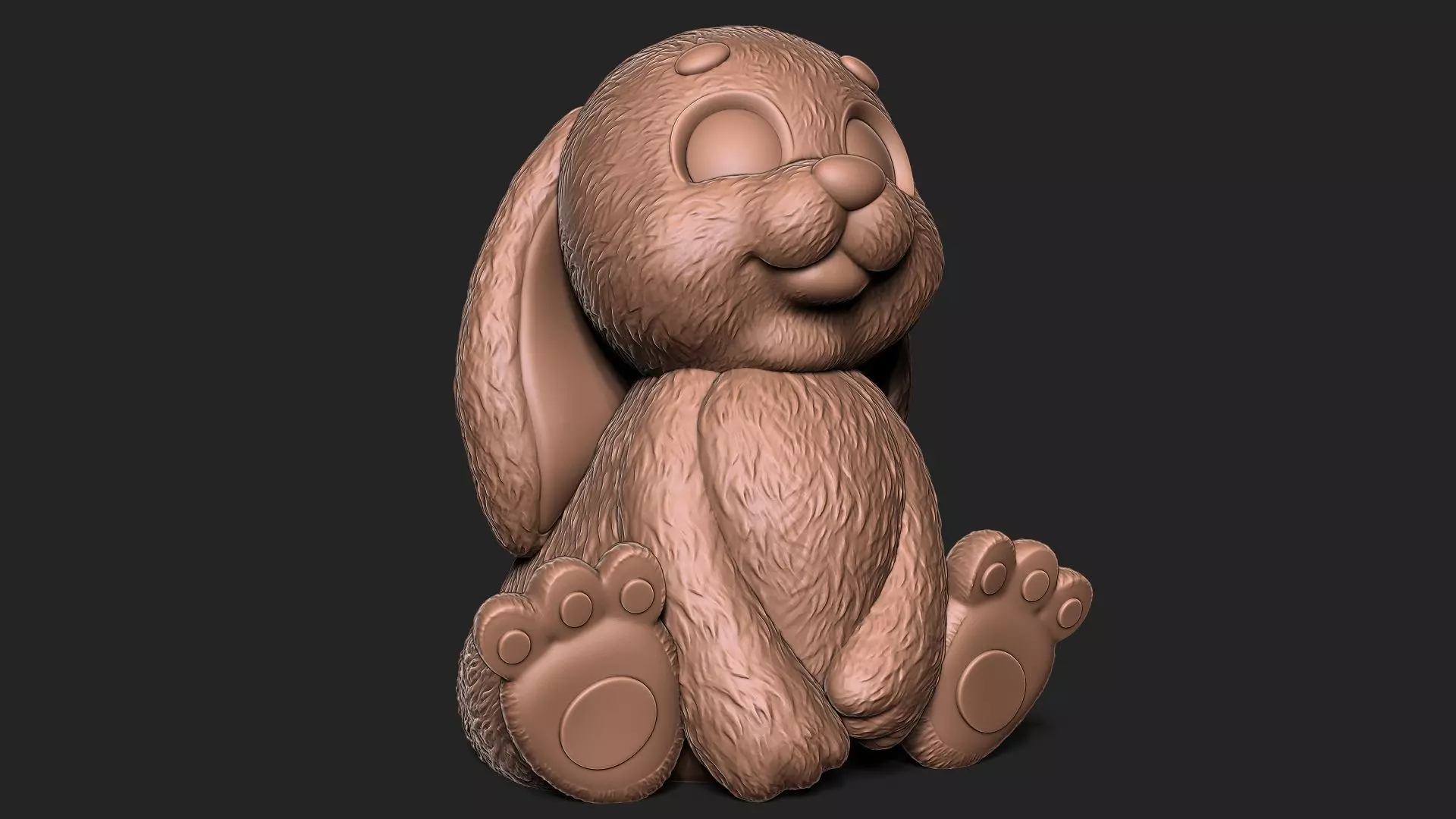Cute Rabbit 3D print model_0